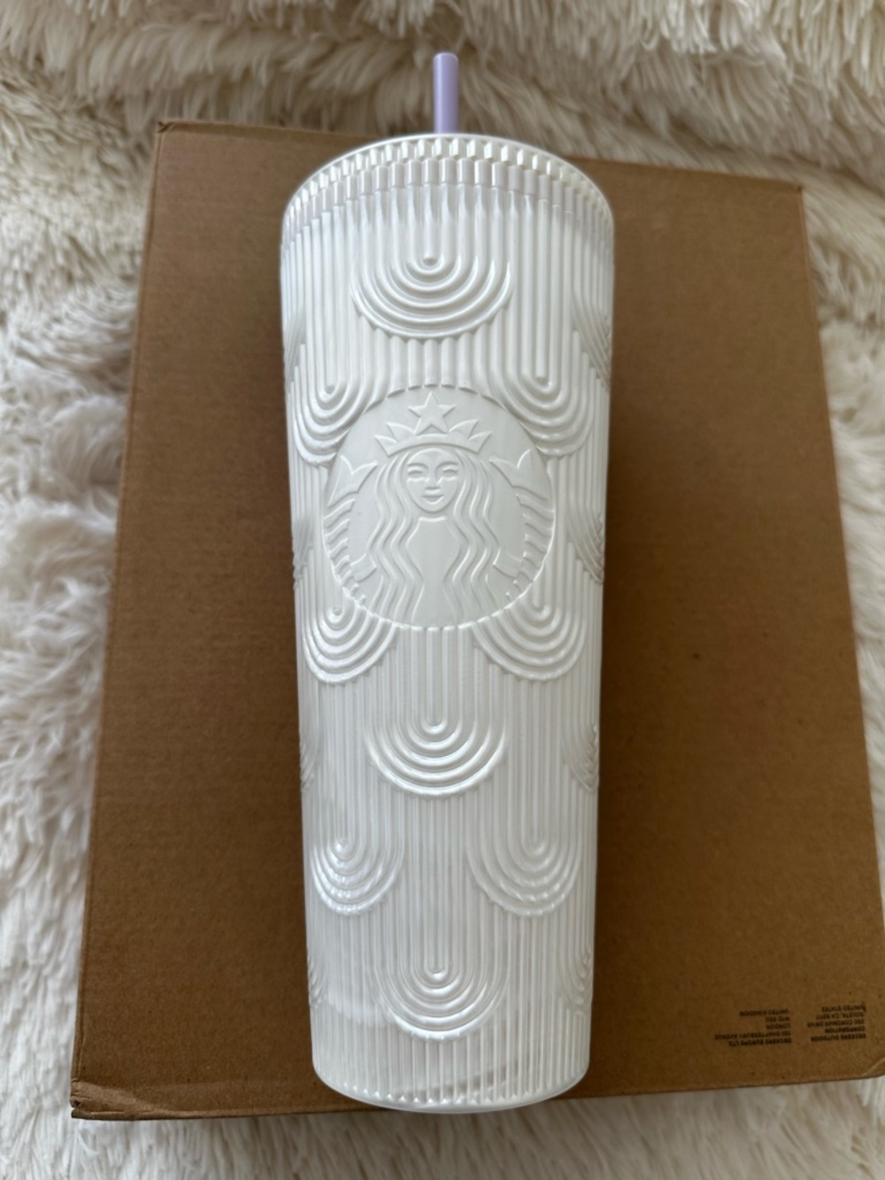 Starbucks White Pearl Mermaid Scales Venti Tumbler - Picture 1 of 5